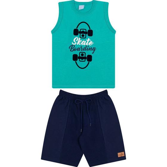 Imagem de Conjunto Infantil de Menino Skate Verde