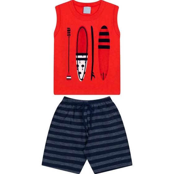 Imagem de Conjunto Infantil de Menino Surf Vermelho