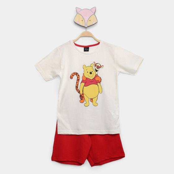 Imagem de Conjunto Infantil Disney Camiseta Pooh + Bermuda Menino