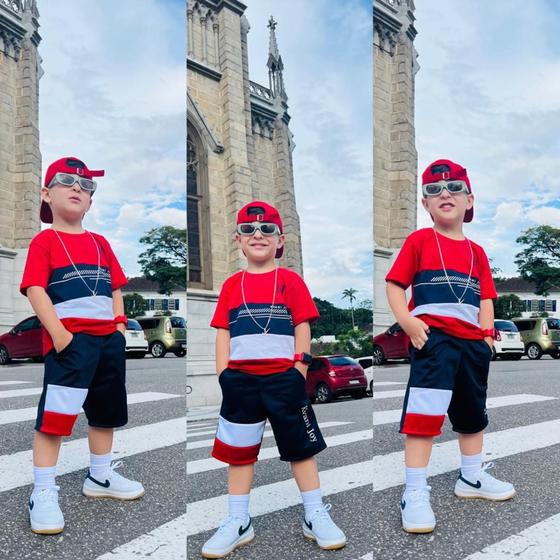 Imagem de Conjunto Infantil e Juvenil Masculino Kvani Joy Bermuda e Camisa Menino 2 ao 12 Anos