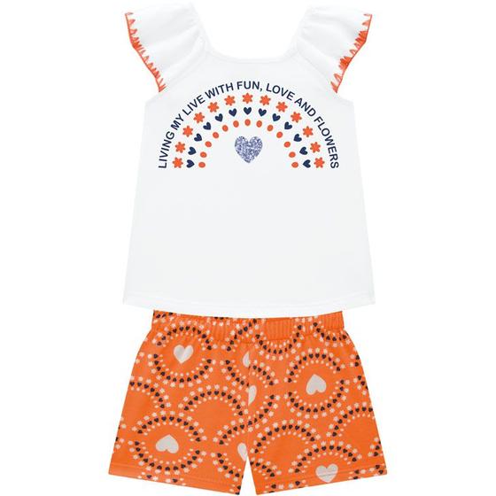 Imagem de Conjunto Infantil Feminino Blusa + Short Kyly 112560