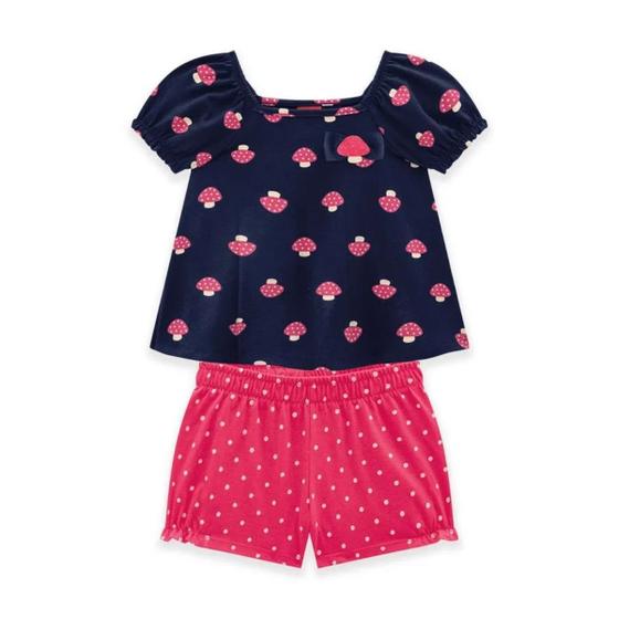 Imagem de Conjunto Infantil Feminino Blusa + Short Kyly