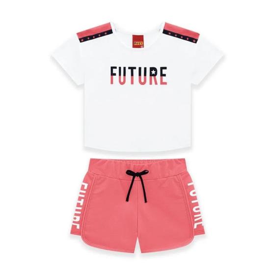 Imagem de Conjunto Infantil Feminino Blusa + Short Kyly