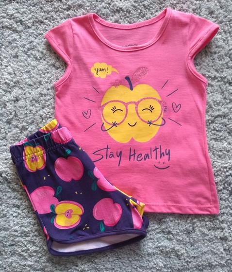 Imagem de Conjunto Infantil Feminino Blusa + Short Marisol Play