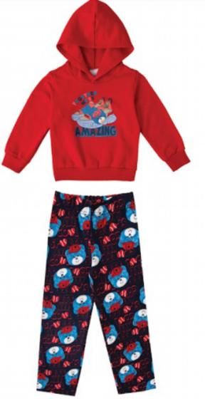 Imagem de Conjunto Infantil Feminino Estampado Moletom Com Capuz Malwee Kids