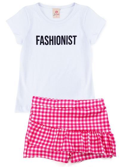 Imagem de Conjunto Infantil Feminino Fashionist Branco 0025 - Liss Candy