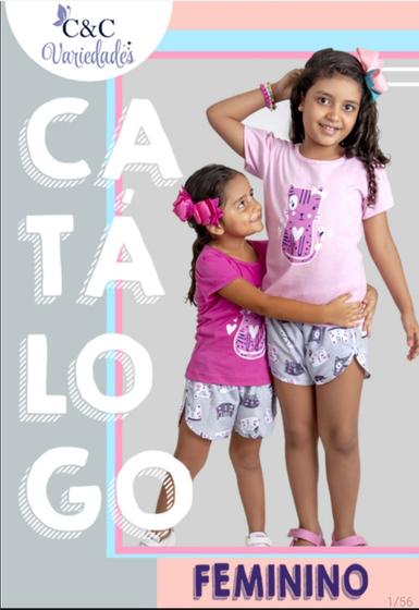 Imagem de Conjunto infantil  feminino gatinha com laço