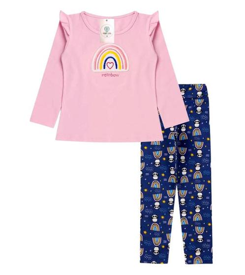 Imagem de Conjunto Infantil Feminino Rainbow Legging Tam.2