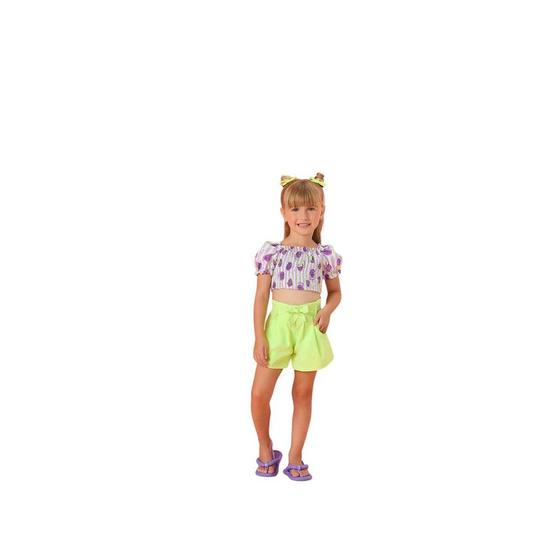 Imagem de Conjunto Infantil Feminino Short Ciganinha Mon Sucré 23192