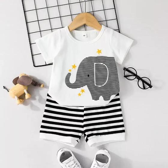 Imagem de Conjunto Infantil Forzary Camiseta e Short Elefante