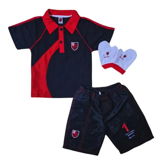 Imagem de Conjunto Infantil Goleiro Flamengo Oficial