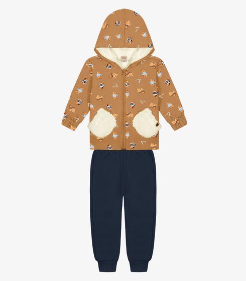 Imagem de Conjunto Infantil Jaqueta Com Calça Trick Nick Marrom