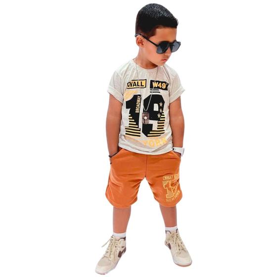 Imagem de Conjunto Infantil Juvenil Masculino Bermuda e Camiseta Verão