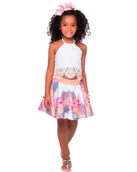 Imagem de Conjunto Infantil Kukixo Blusa e Saia