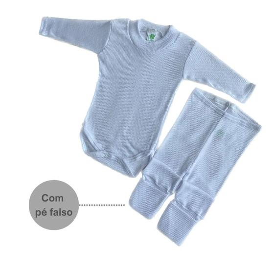 Imagem de Conjunto Infantil Lion Segunda Pele Body E Calça Branco TAM G