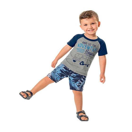Conjunto infantil manga curta adventure masculino marlan ref: 42497 4/8 Menor preço em Conjunto infantil manga curta adventure masculino marlan ref: 42497 4/8