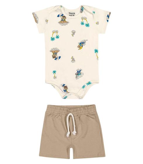 Imagem de Conjunto Infantil Masculino Beach Trick Nick Baby Bege