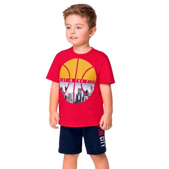 Imagem de Conjunto Infantil Masculino Camiseta + Bermuda Kyly