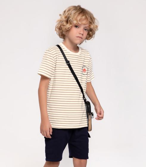 Imagem de Conjunto Infantil Masculino Listrado Trick Nick Bege