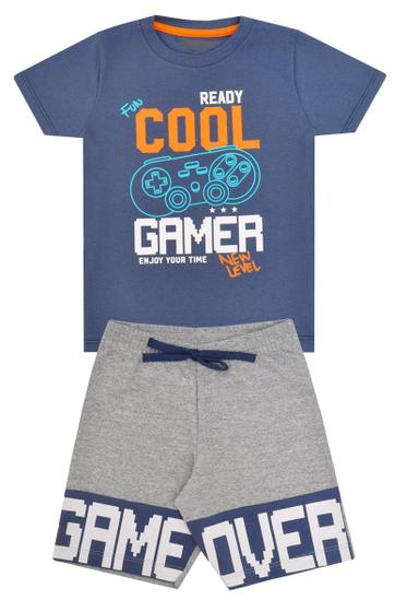 Imagem de Conjunto Infantil Masculino Marinho Cool Gamer