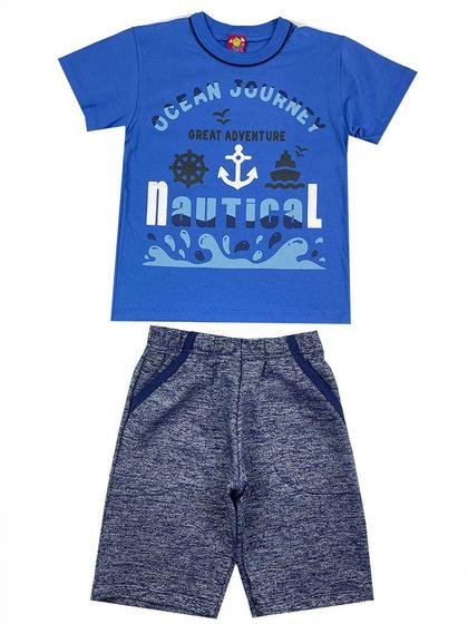 Imagem de Conjunto Infantil Masculino Ocean Jorney - Lual Kids - Azul Astral/Veneza Marinho