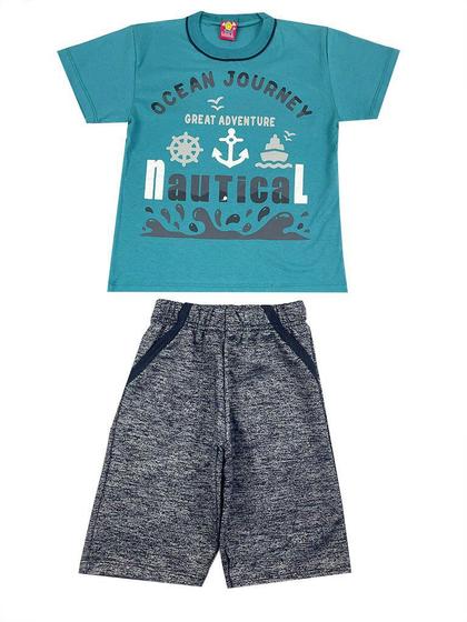 Imagem de Conjunto Infantil Masculino Ocean Jorney - Lual Kids - Petróleo/Preto Zurique