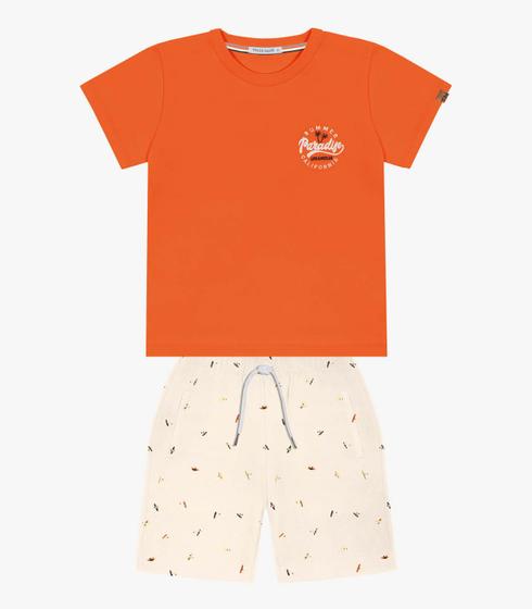 Imagem de Conjunto Infantil Masculino Paradise Trick Nick Laranja