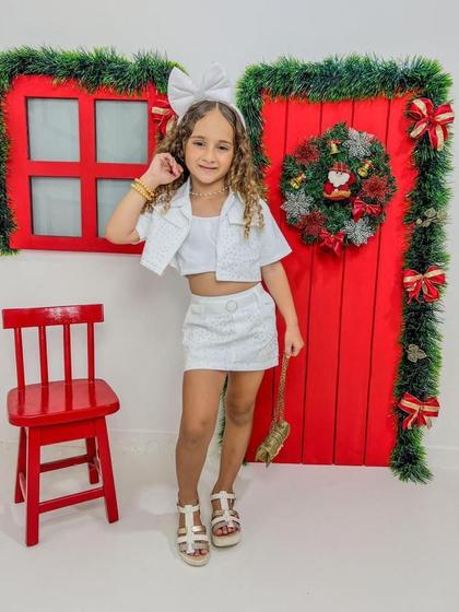 Imagem de Conjunto infantil menina blogueirinha  4 peças natal ano novo