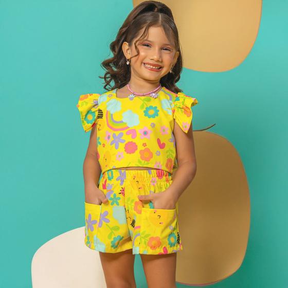 Imagem de Conjunto Infantil Menina Blogueirinha Verão - Blusa e Short