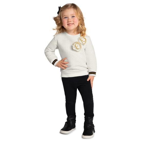 Imagem de Conjunto Infantil Menina Blusa e Legging Confortável Sofisticado Moderno Milon 2000772