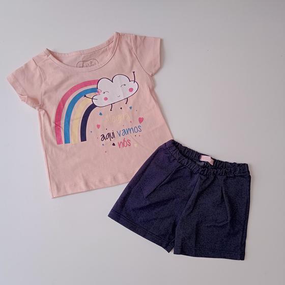 Imagem de Conjunto infantil menina blusa e short