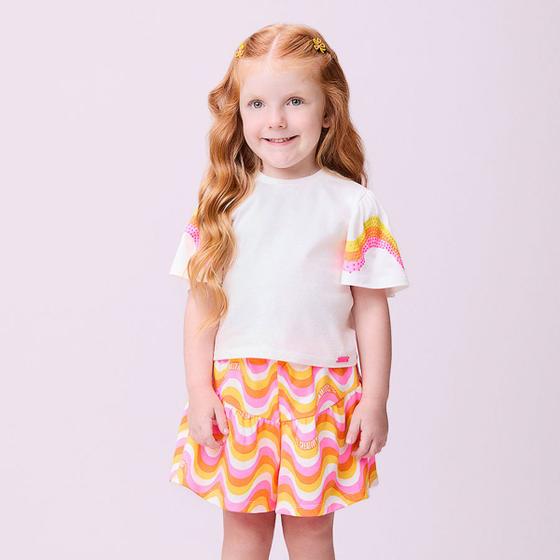 Imagem de Conjunto Infantil Menina Blusa e Short Summer Momi