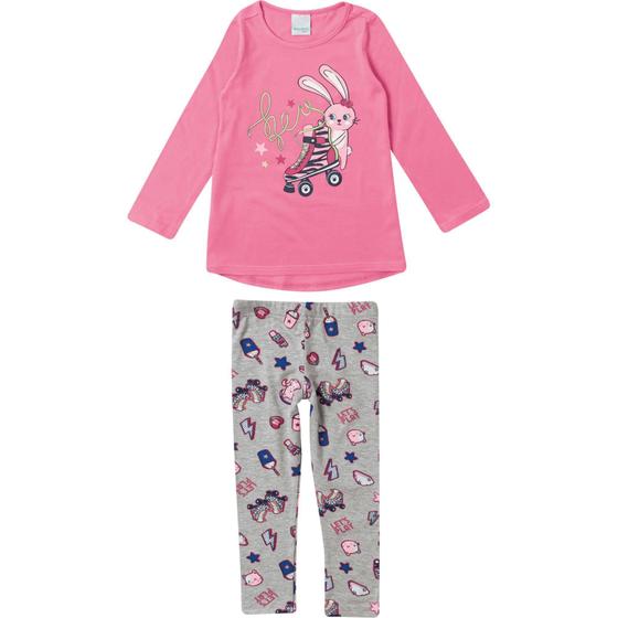 Imagem de Conjunto Infantil Menina Blusa Legging Inverno Malwee Estampado - MOD.2