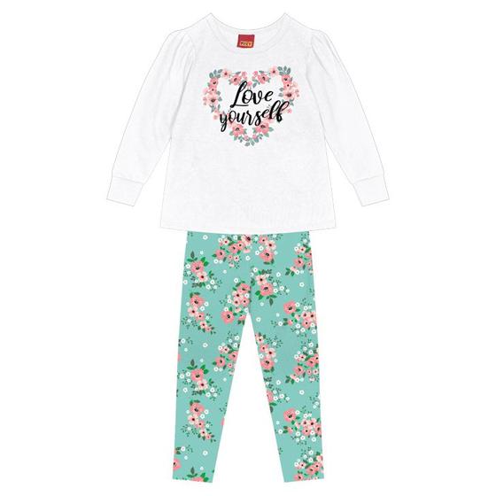 Imagem de Conjunto Infantil Menina Blusa M/L + Legging Kyly 1000061