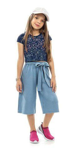 Pantacourt Roupa De Menina De Seis Anos Conjunto Infantil Menina