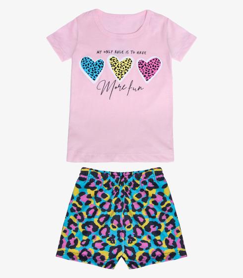 Imagem de Conjunto Infantil Menina Camisa E Short Viston Rosa