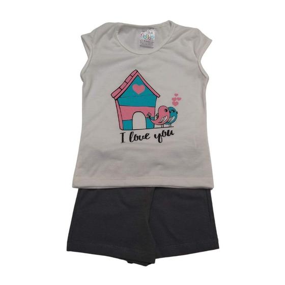 Imagem de Conjunto Infantil Menina Casinha - Folia Kids