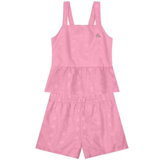 Imagem de Conjunto infantil menina com blusa e shorts Mundi