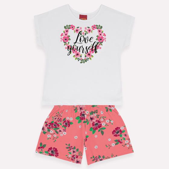 Imagem de Conjunto Infantil Menina com Estampa de Flores Kyly