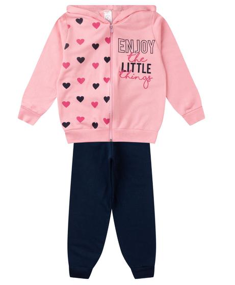 Imagem de Conjunto Infantil Menina Com Jaqueta Select Rosa