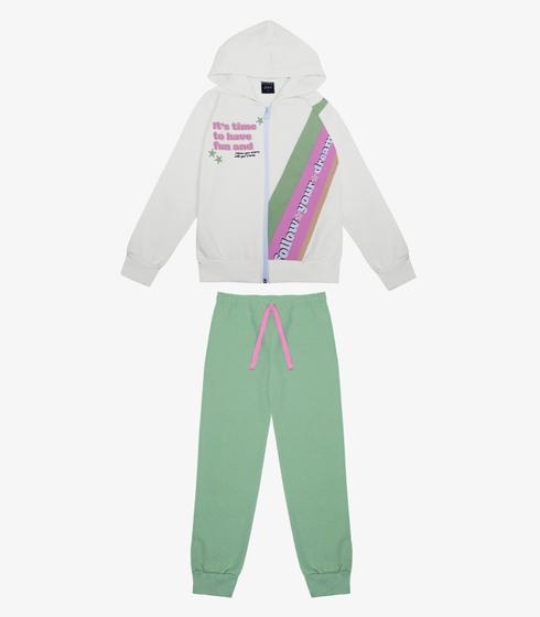 Imagem de Conjunto Infantil Menina Jaqueta Com Calça Select Bege