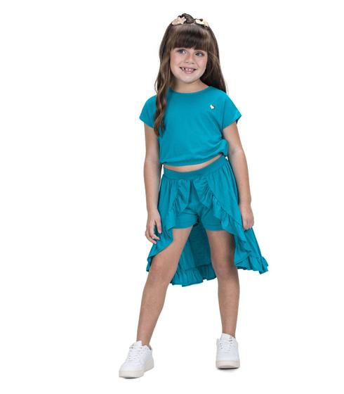 Imagem de Conjunto infantil menina - moda blogueira  cropped e short