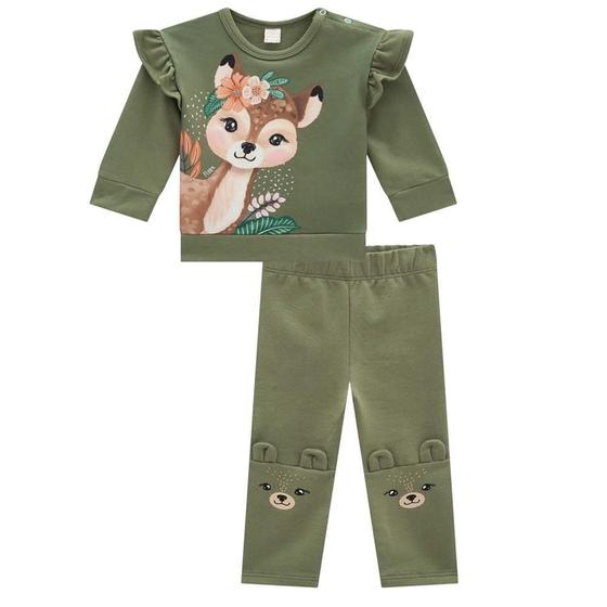 Imagem de Conjunto Infantil Menina Molecotton Raposa Flora Infanti