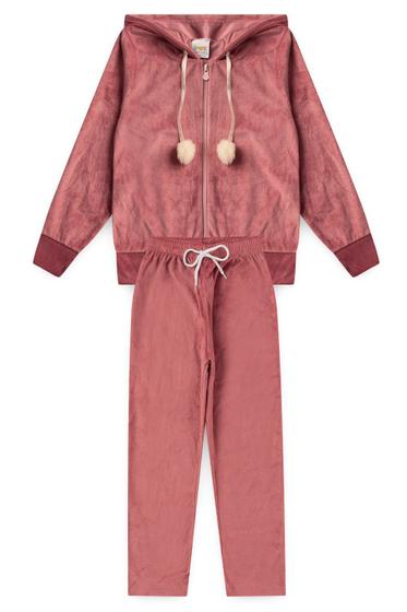 Imagem de Conjunto Infantil Menina Plush - Pompom - Rosa