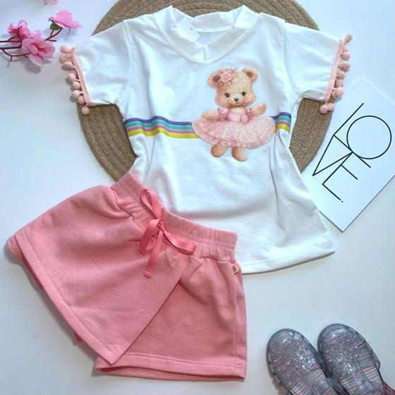 Imagem de Conjunto infantil menina short saia