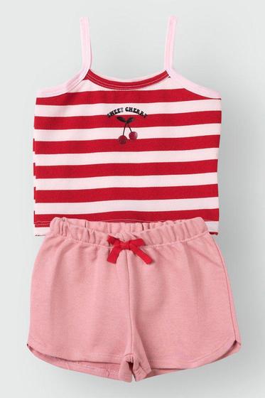 Imagem de Conjunto Infantil Menina Sweet Chery Rosa e Vermelho - Minore