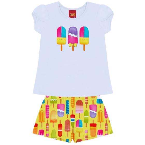 Imagem de Conjunto Infantil Menina Verão Blusa e Short Kyly 1000233