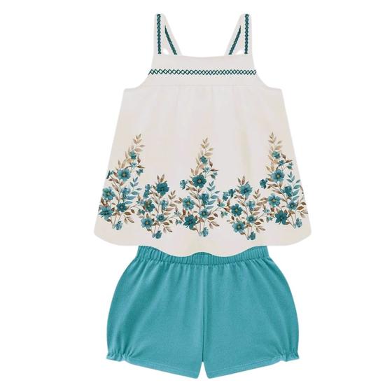 Imagem de Conjunto Infantil Menina Verão Blusa e Short Milon 2000381