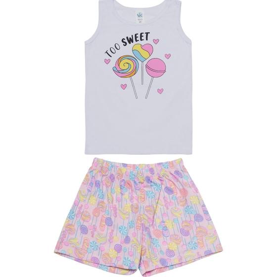 Imagem de Conjunto Infantil Menina Verão Blusa e Short Viston 4615