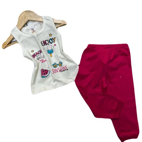 Imagem de Conjunto Infantil Meninas  Blusa regata e calça